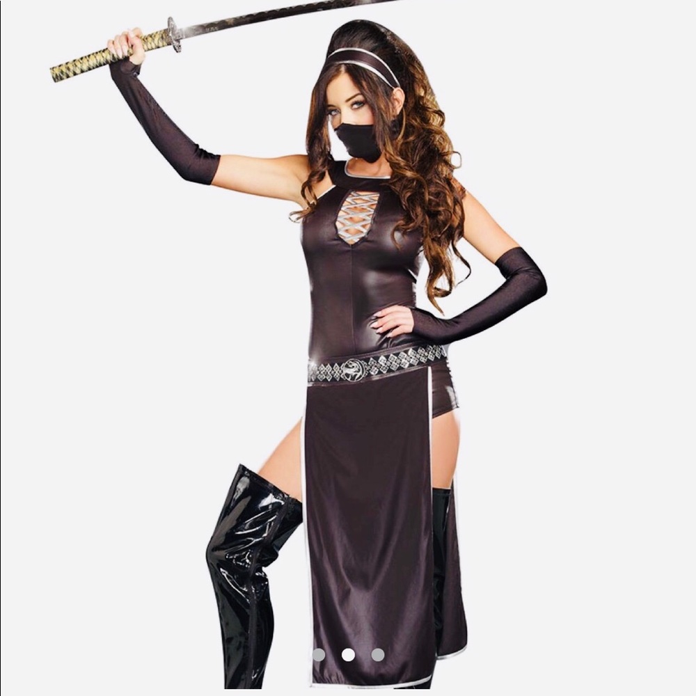 Women Adult Sexy Fierce Black Ninja Costume